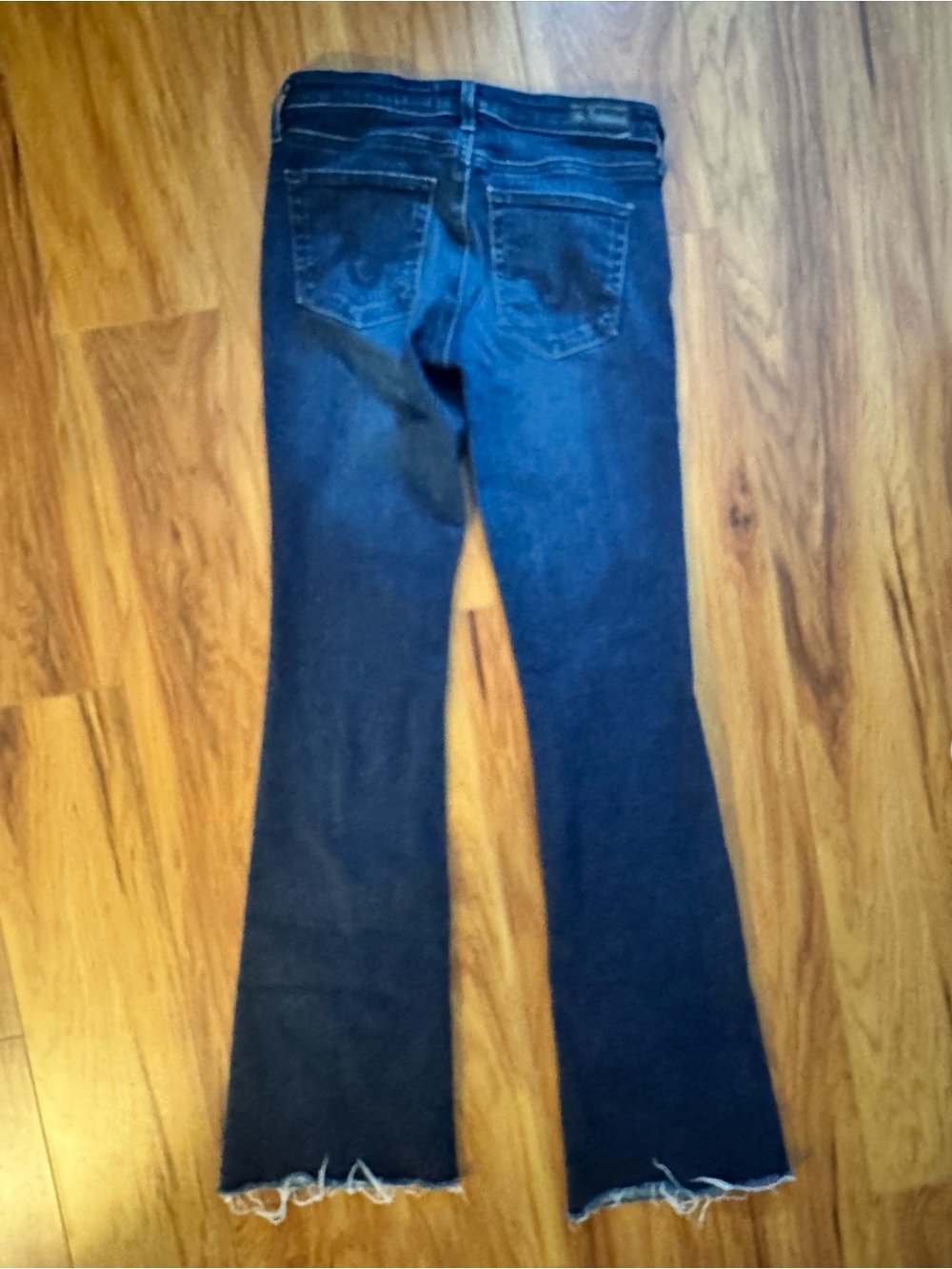 👖AG Adriano Goldschmied Angel Bootcut Stretch Mid-Rise Raw Hem Jeans Size 24